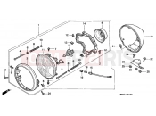 HONDA VT1100C2X Shadow 1999 F-1 HEADLIGHT