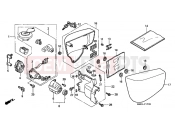 HONDA VT1100C2X Shadow 1999 F-17 SIDE COVER / KEY KIT