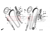 HONDA VT1100C3W Shadow 1998 E-4 TIMING CHAIN ​​/ TENSIONER