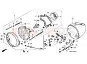 HONDA VT1100C3W Shadow 1998 F-1-1 HEADLIGHT (2)