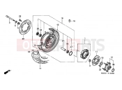 HONDA VT1100C3W Shadow 1998 F-13 REAR WHEEL