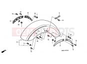 HONDA VT1100C3Y Shadow 2000 F-7 FRONT FENDER