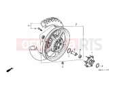 HONDA VT1100CJ Shadow 1988 F-13 REAR WHEEL