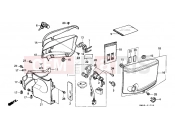 HONDA VT1100CN Shadow 1992 F-17 SIDE COVER / KEY KIT