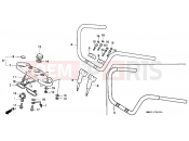 HONDA VT1100CR Shadow 1994 F-6 STEERING BAR PIPE / UPPER BRIDGE