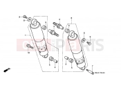 HONDA VT1100CS Shadow 1995 F-26 REAR SHOCK ABSORBER