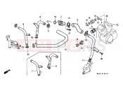 HONDA VT1100CV Shadow 1997 E-18-1 WATER PIPE (VT1100CV / CW / C2)