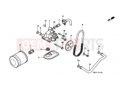 HONDA VT1100D2X Shadow 1999 E-13 OIL FILTER / OIL PUMP