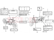 HONDA VT1100D2X Shadow 1999 F-33 ​​WARNING LABEL