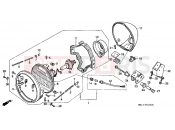 HONDA VT600CK Shadow 1989 F-1 HEADLIGHT
