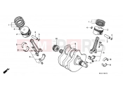 HONDA VT600CL Shadow 1990 E-14 CRANKSHAFT / PISTON