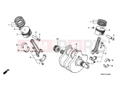 HONDA VT600CS Shadow 1995 E-14 CRANKSHAFT / PISTON