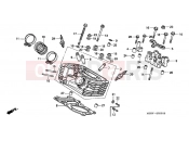 HONDA VT600CV Shadow 1997 E-2-1 CYLINDER HEAD (REAR)