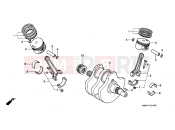 HONDA VT600CV Shadow 1997 E-14 CRANKSHAFT / PISTON