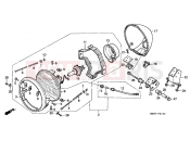 HONDA VT600CV Shadow 1997 F-1 HEADLIGHT