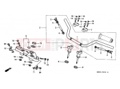 HONDA VT600CV Shadow 1997 F-5-1 TIE ROD PIPE / UPPER BRIDGE (2)
