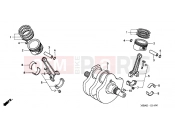 HONDA VT750C3Y Shadow 2000 E-14 CRANKSHAFT / PISTON