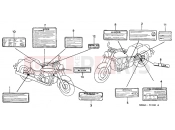HONDA VT750C3Y Shadow 2000 F-31 WARNING LABEL