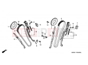 HONDA VT750DC2 Shadow 2002 E-4 TIMING CHAIN ​​/ TENSIONER