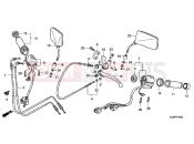 HONDA VT750SB Shadow 2011 F-4 HANDLE ARM / SWITCH / CABLE / MIRROR