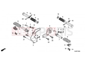 HONDA VT750SA Shadow RS 2010 F-30 FOOTREST
