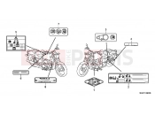 HONDA VT750SA Shadow RS 2010 F-49 WARNING LABEL