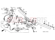 HONDA CBR1100XX6 Super Blackbird 2006 F-7 STEERING BAR PIPE / UPPER BRIDGE