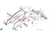 HONDA CBR1100XX6 Super Blackbird 2006 F-19 REAR ENGINE COVER
