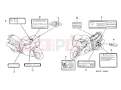 HONDA CBR1100XX6 Super Blackbird 2006 F-38 WARNING LABEL