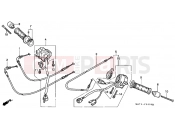 HONDA CBR1100XXY Super Blackbird 2000 F-3 SWITCH / CABLE