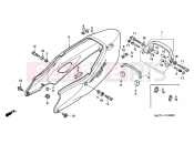 HONDA CBR1100XXY Super Blackbird 2000 F-19 REAR ENGINE COVER