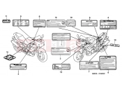 HONDA VTR1000F3 Super Hawk 2003 F-34 WARNING LABEL