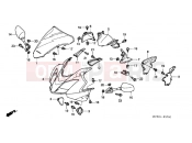 HONDA VFR8002 VFR 2002 F-37 UPPER ENGINE HOUSING