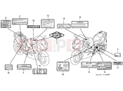 HONDA VFR800A2 VFR-ABS 2002 F-40 WARNING LABEL