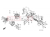 HONDA VFR750FK VFR750F 1989 E-8 LEFT COVER / WATER PUMP