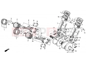 HONDA VFR750FK VFR750F 1989 E-12 CRANKSHAFT / PISTON
