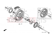 HONDA VFR750FK VFR750F 1989 F-14 REAR WHEEL