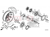 HONDA VFR800FE VFR800F 2014 F-19 HÁTSÓ KERÉK