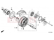 HONDA VT1300CSAB VT1300CS ABS 2011 F-19 REAR WHEEL