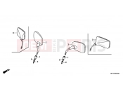 HONDA VT1300CSAC VT1300CS ABS 2012 F-3 MIRROR