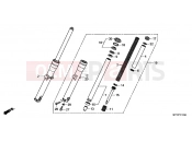 HONDA VT1300CSAC VT1300CS ABS 2012 F-11 FRONT FORK