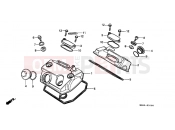 HONDA XRV650J Africa Twin 1988 E-1 VALVE COVER