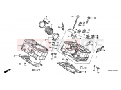 HONDA XRV650J Africa Twin 1988 E-3-1 CYLINDER / CYLINDER HEAD (REAR)