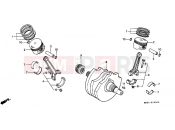 HONDA XRV650J Africa Twin 1988 E-14 CRANKSHAFT / PISTON