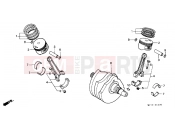 HONDA XRV750N Africa Twin 750 1992 E-14 CRANKSHAFT / PISTON