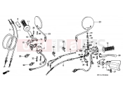 HONDA XRV750N Africa Twin 750 1992 F-3 HANDLE LEVER / SWITCH / CABLE