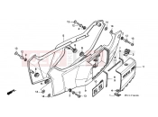 HONDA XRV750N Africa Twin 750 1992 F-16 SIDE COVER