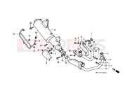 HONDA XRV750N Africa Twin 750 1992 F-18 EXHAUST DRUM