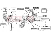 HONDA XRV750N Africa Twin 750 1992 F-34 WARNING LABEL