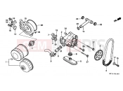 HONDA XRV750V Africa Twin 750 1997 E-12 OIL PUMP / OIL FILTER